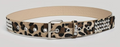 New Leopard Print 3-Row Square Stud Heavy Metal Y2K Rock Belt